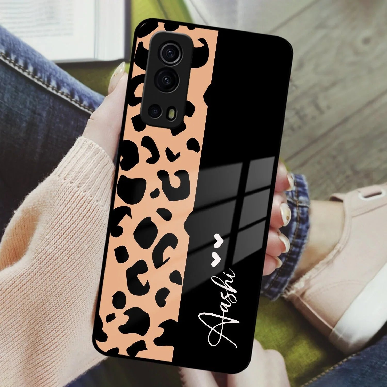 Leopard Glass Case Cover For iQOO - ShopOnCliQ