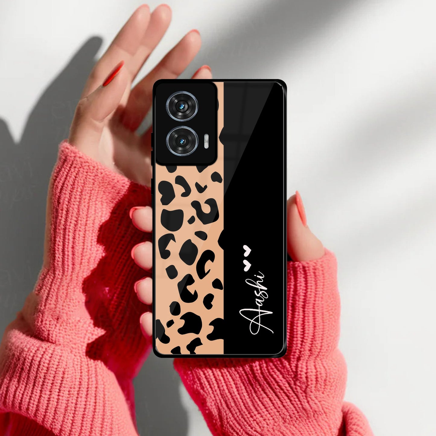 Leopard Glass Case Cover For Motorola