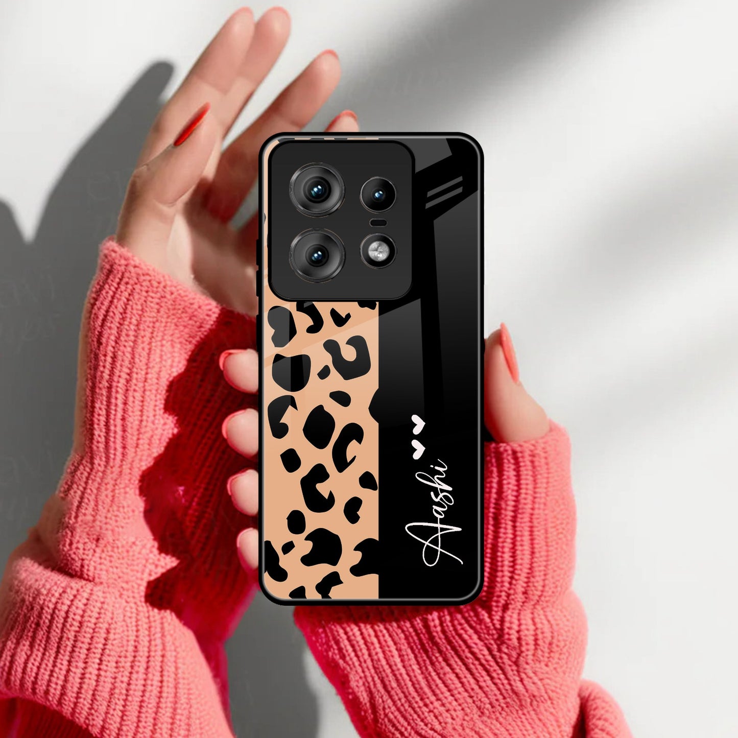 Leopard Glass Case Cover For Motorola