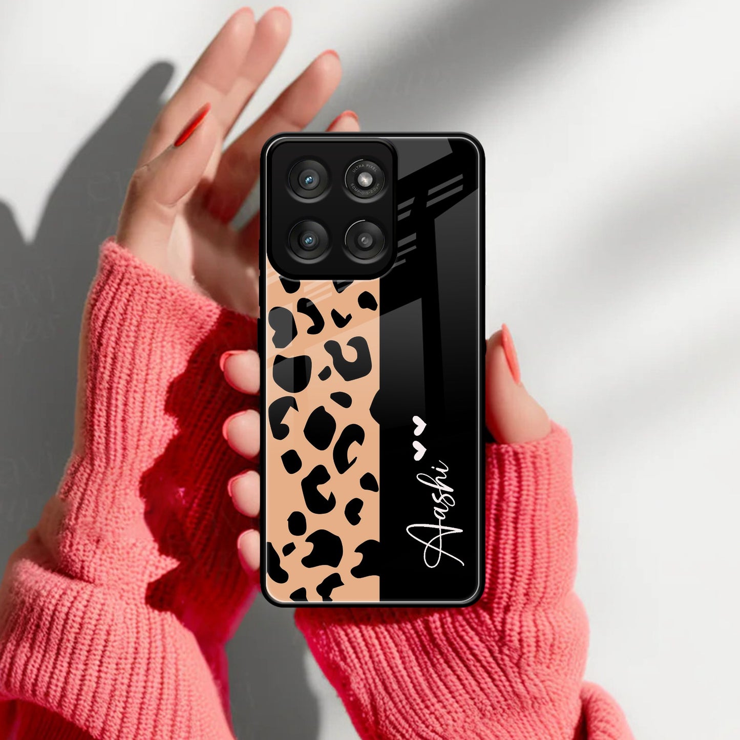 Leopard Glass Case Cover For Motorola