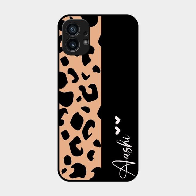 Leopard Glass Case Cover For Nothing Phone 1