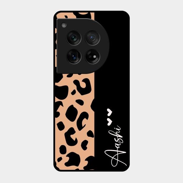 Leopard Glass Case Cover For Oneplus 12 5G