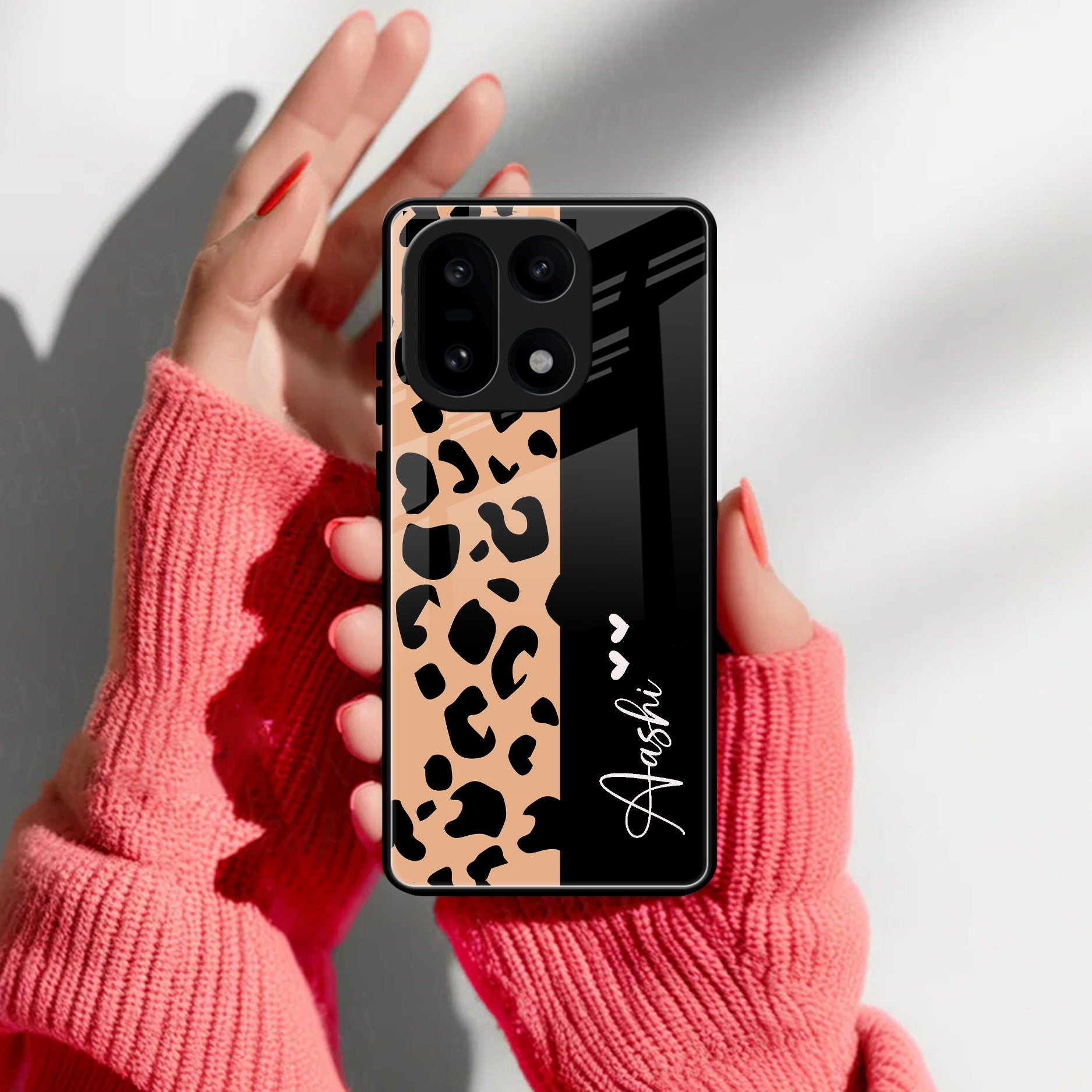 Leopard Glass Case Cover For OnePlus 15 5G