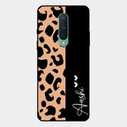 Leopard Glass Case Cover For Oneplus 8