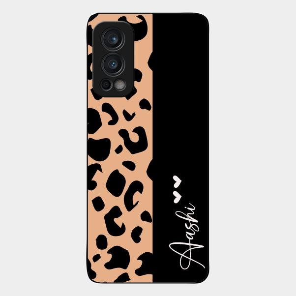 Leopard Glass Case Cover For Oneplus Nord 2 5G