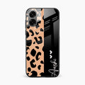 Leopard Glass Case Cover For Oppo A6X 5G