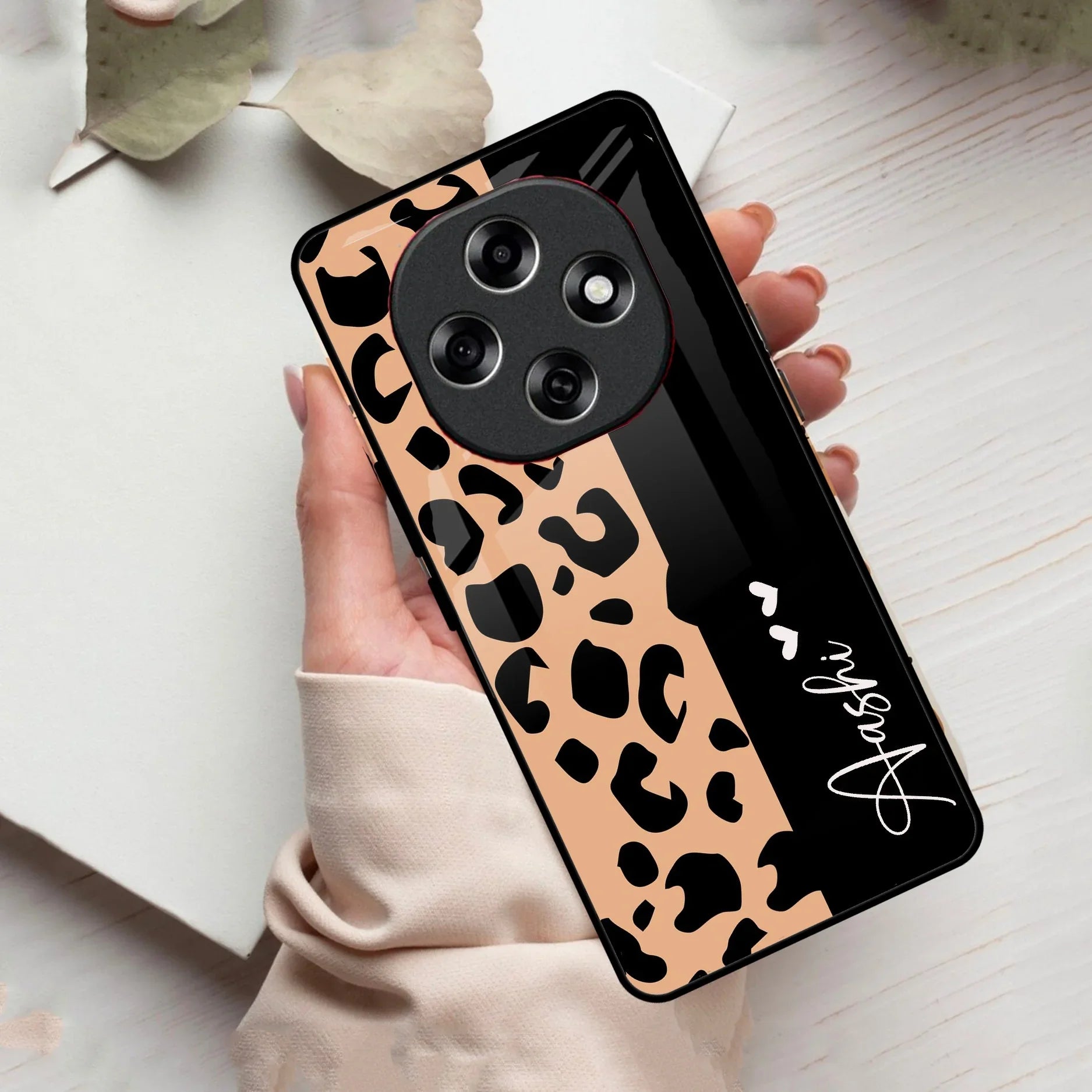 Leopard Glass Case Cover For Oppo
