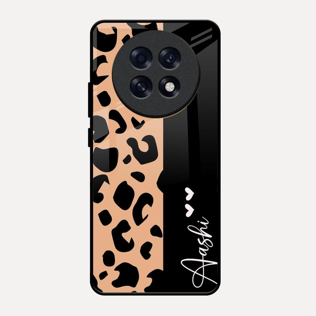 Leopard Glass Case Cover For Oppo F31 Pro Plus 5G