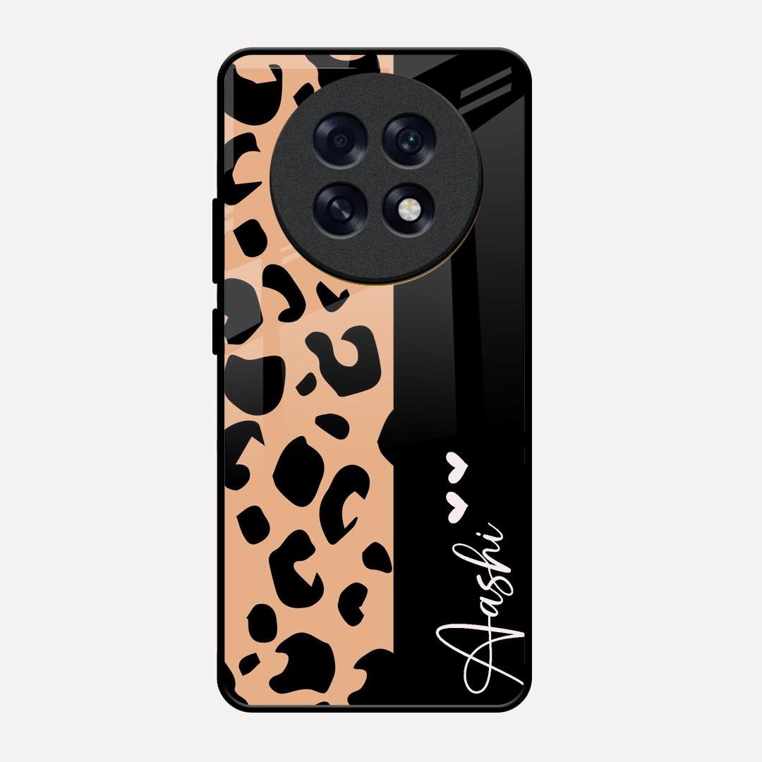 Leopard Glass Case Cover For Oppo F31 Pro Plus 5G