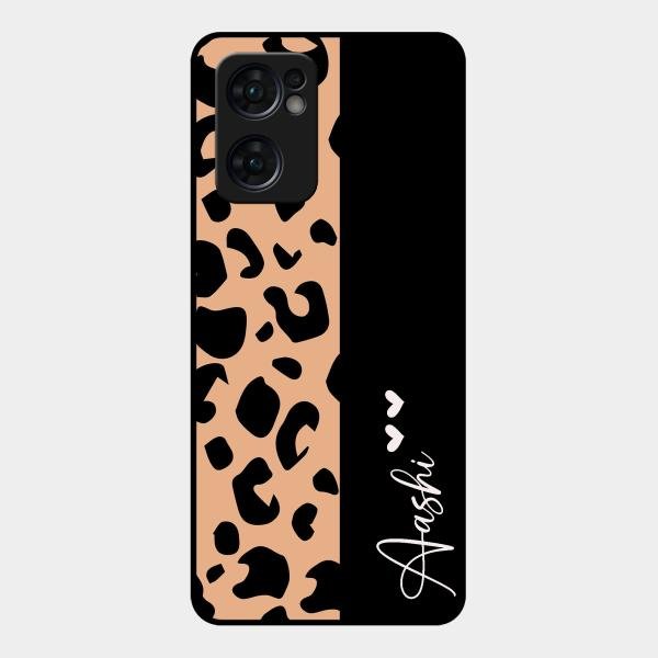 Leopard Glass Case Cover For Oppo Reno 7 5G