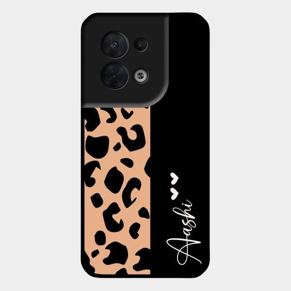Leopard Glass Case Cover For Oppo Reno 8 5G