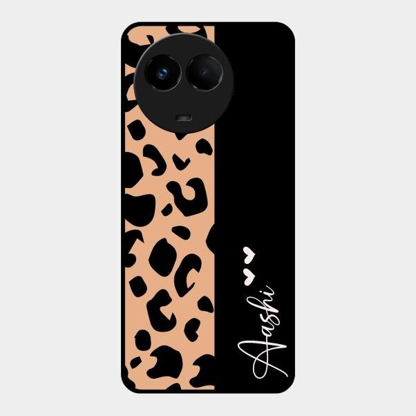 Leopard Glass Case Cover For Realme 11X 5G