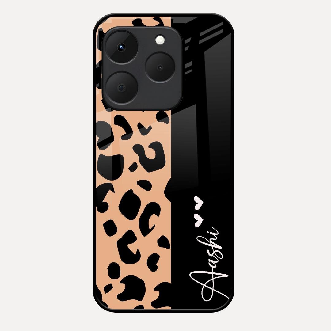 Leopard Glass Case Cover For Realme 15T 5G