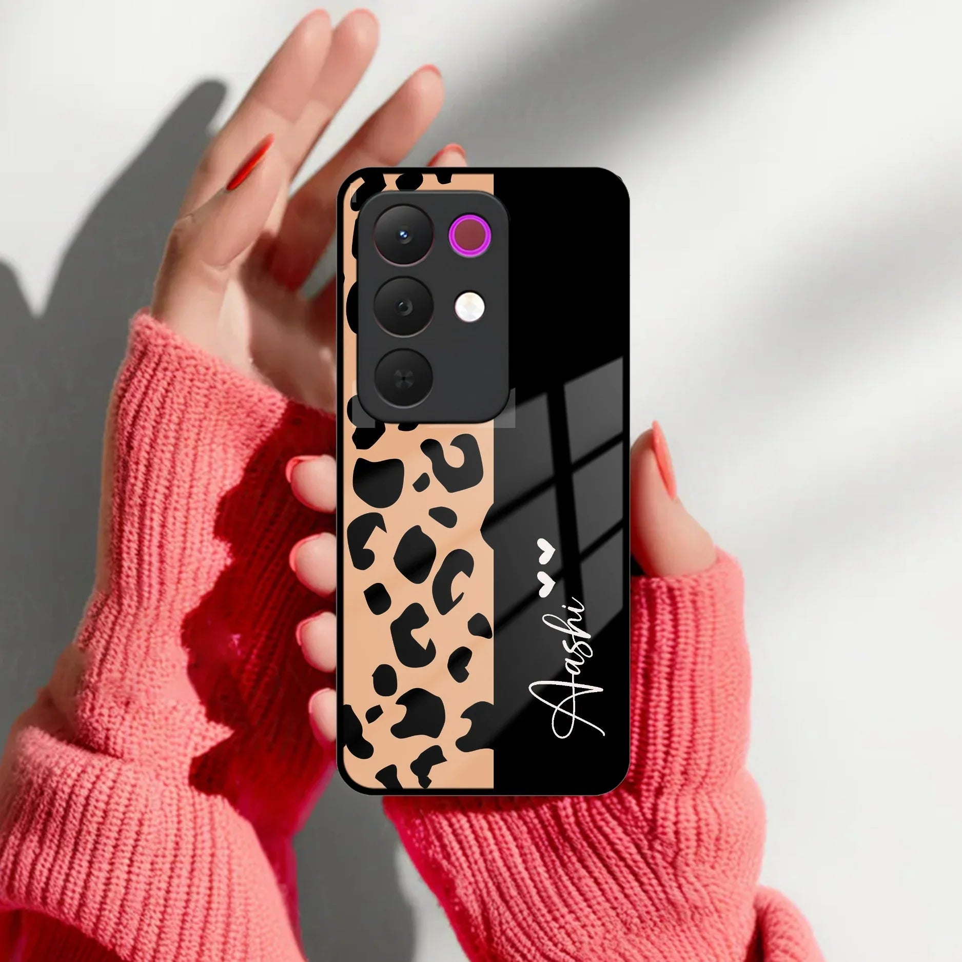 Leopard Glass Case Cover For Realme/Narzo