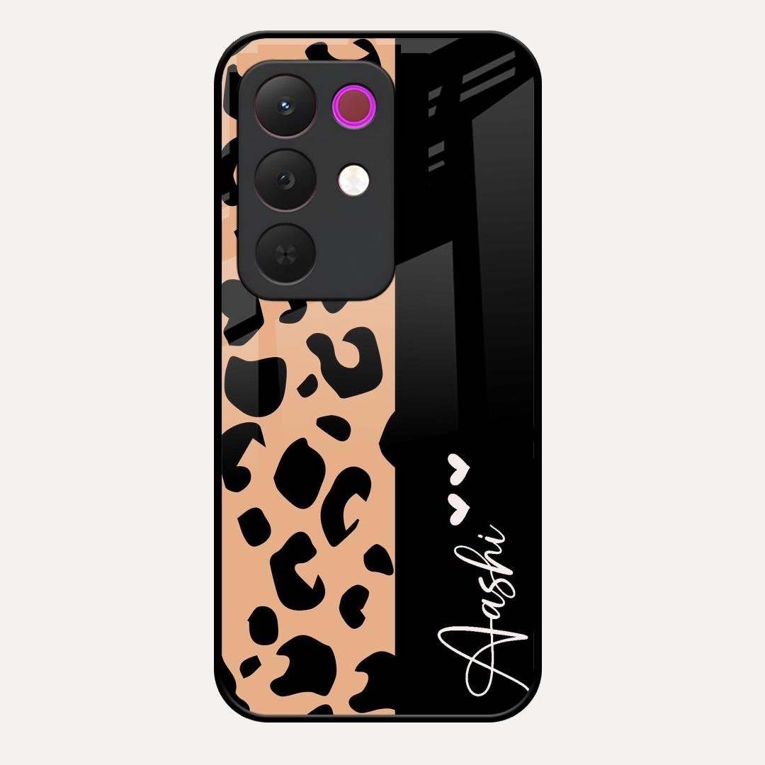 Leopard Glass Case Cover For Realme 15X 5G