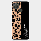 Leopard Glass Case Cover For Realme C21Y