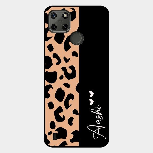 Leopard Glass Case Cover For Realme C25Y