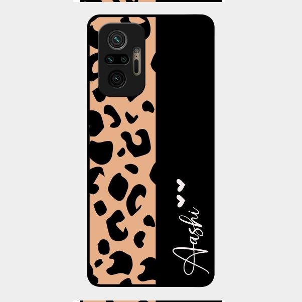 Leopard Glass Case Cover For Redmi Note 10 Pro