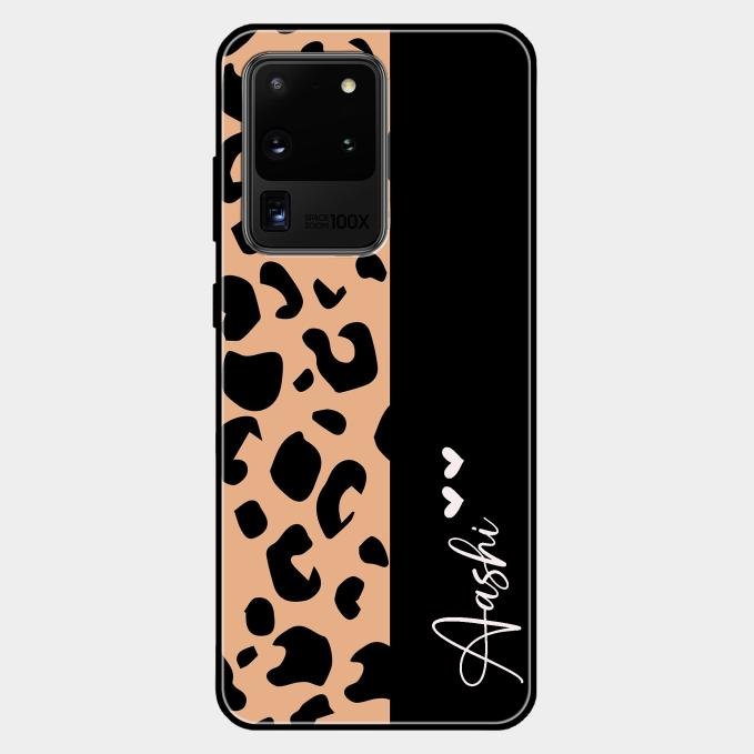 Leopard Glass Case Cover For Samsung Galaxy S20 Ultra