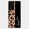 Leopard Glass Case Cover For Samsung Galaxy S21 Ultra