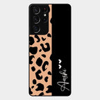 Leopard Glass Case Cover For Samsung Galaxy S21 Ultra