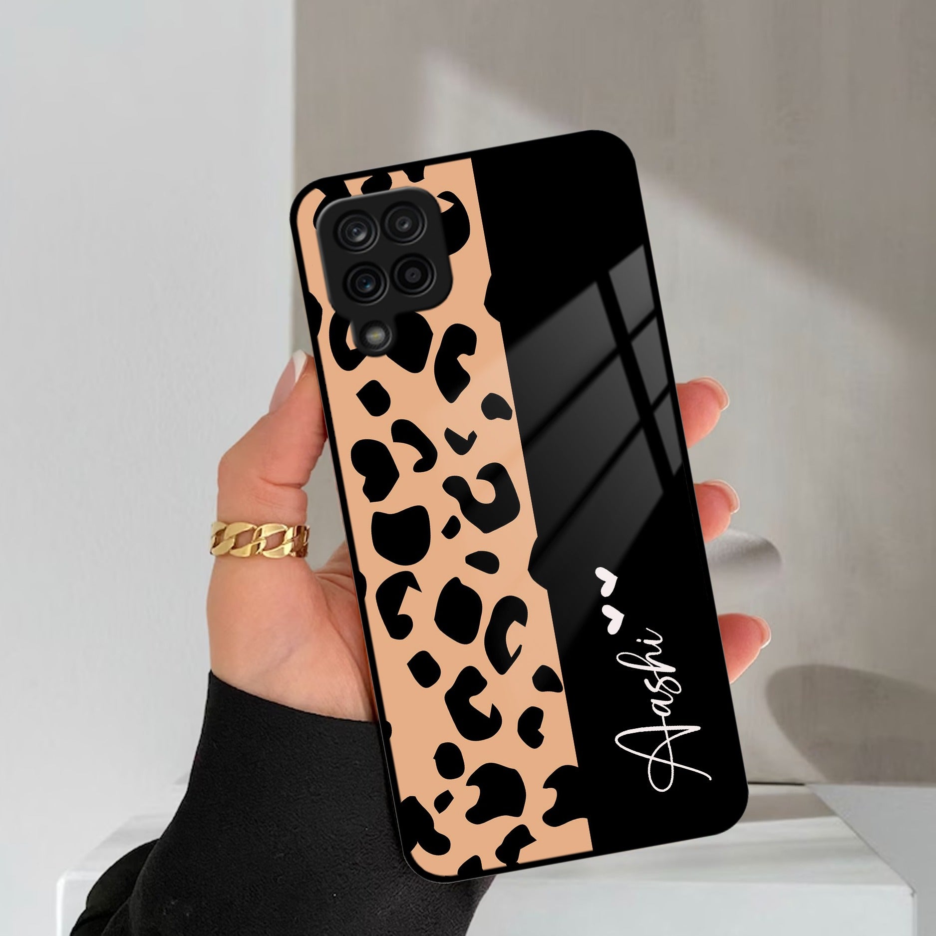 Leopard Glass Case Cover For Samsung Galaxy M42 5G