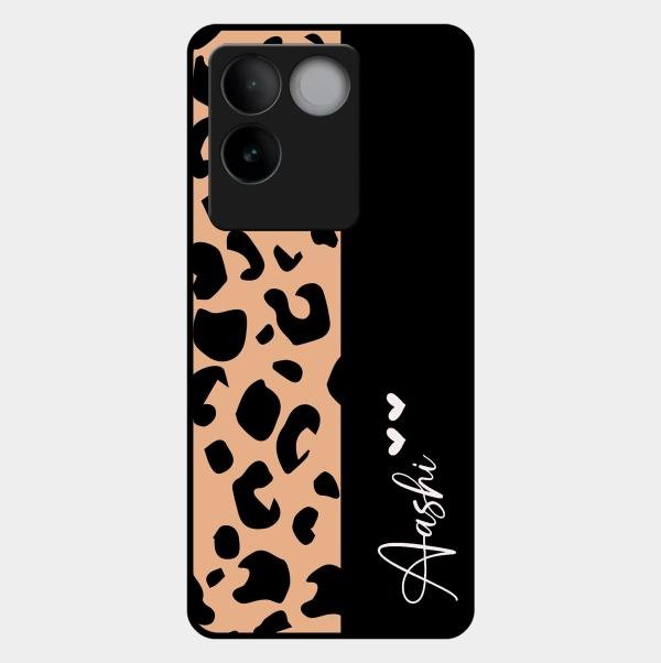 Leopard Glass Case Cover For Vivo T2 Pro 5G