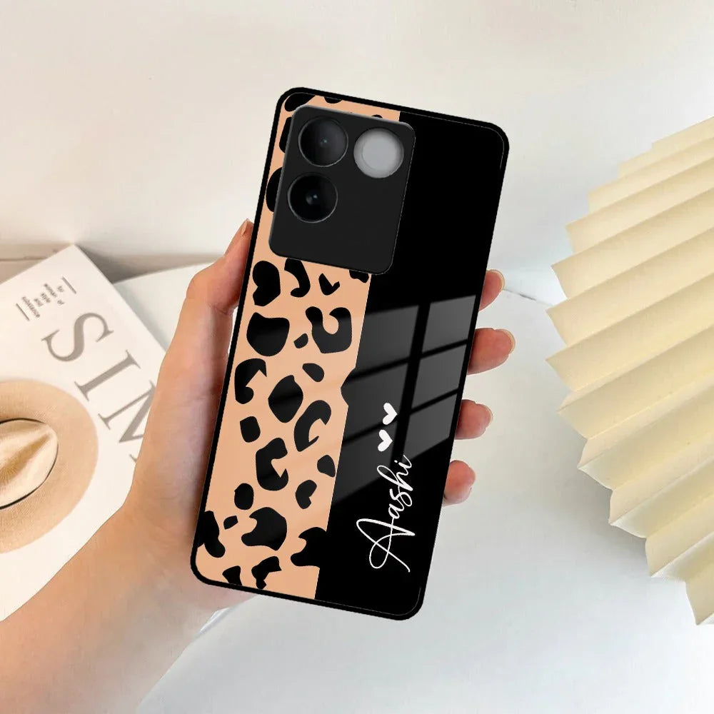 Leopard Glass Case Cover For iQOO - ShopOnCliQ