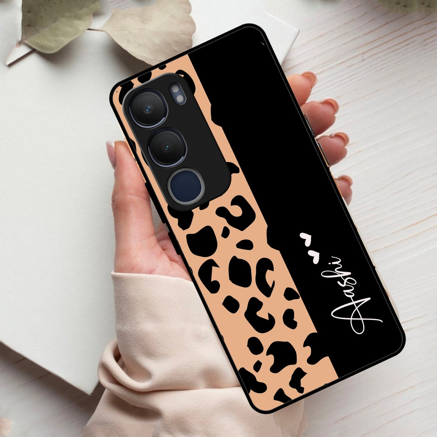 Leopard Glass Case Cover For Vivo