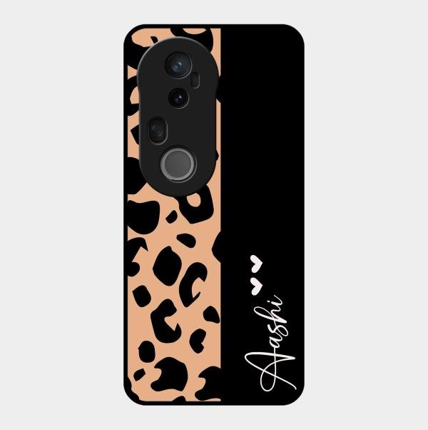 Leopard Glass Case Cover For Vivo T4 Ultra 5G