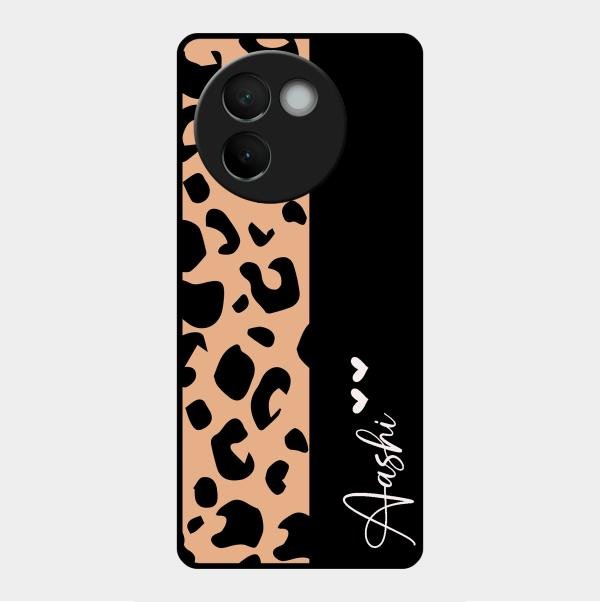 Leopard Glass Case Cover For Vivo V30E 5G