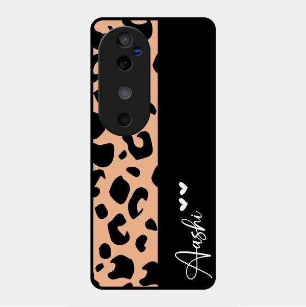 Leopard Glass Case Cover For Vivo V40 5G