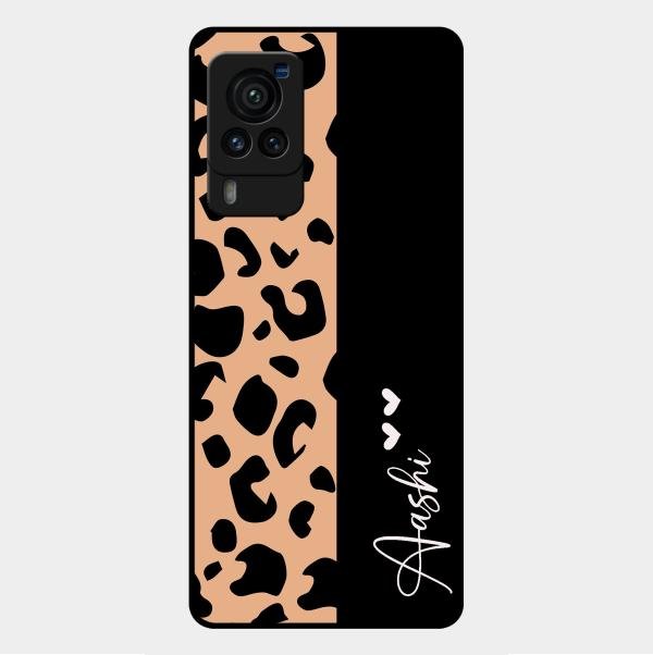 Leopard Glass Case Cover For Vivo X60 Pro 5G