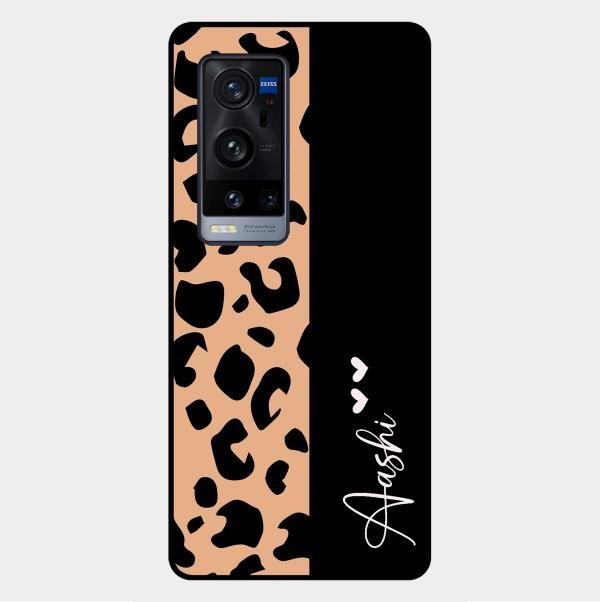 Leopard Glass Case Cover For Vivo X60 Pro Plus 5G