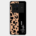 Leopard Glass Case Cover For Vivo X80 5G