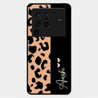 Leopard Glass Case Cover For Vivo X80 Pro 5G