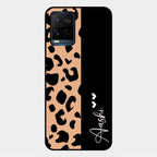 Leopard Glass Case Cover For Vivo Y21A