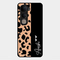 Leopard Glass Case Cover For Vivo Y400 5G