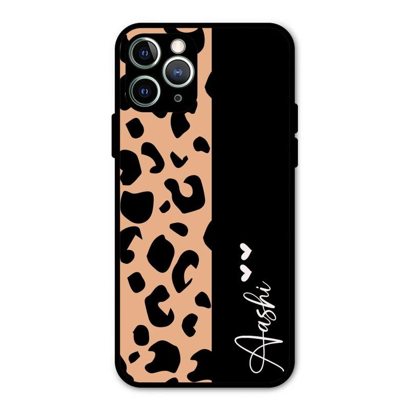 Leopard Glossy Metal Case Cover For iPhone 11 Pro Max