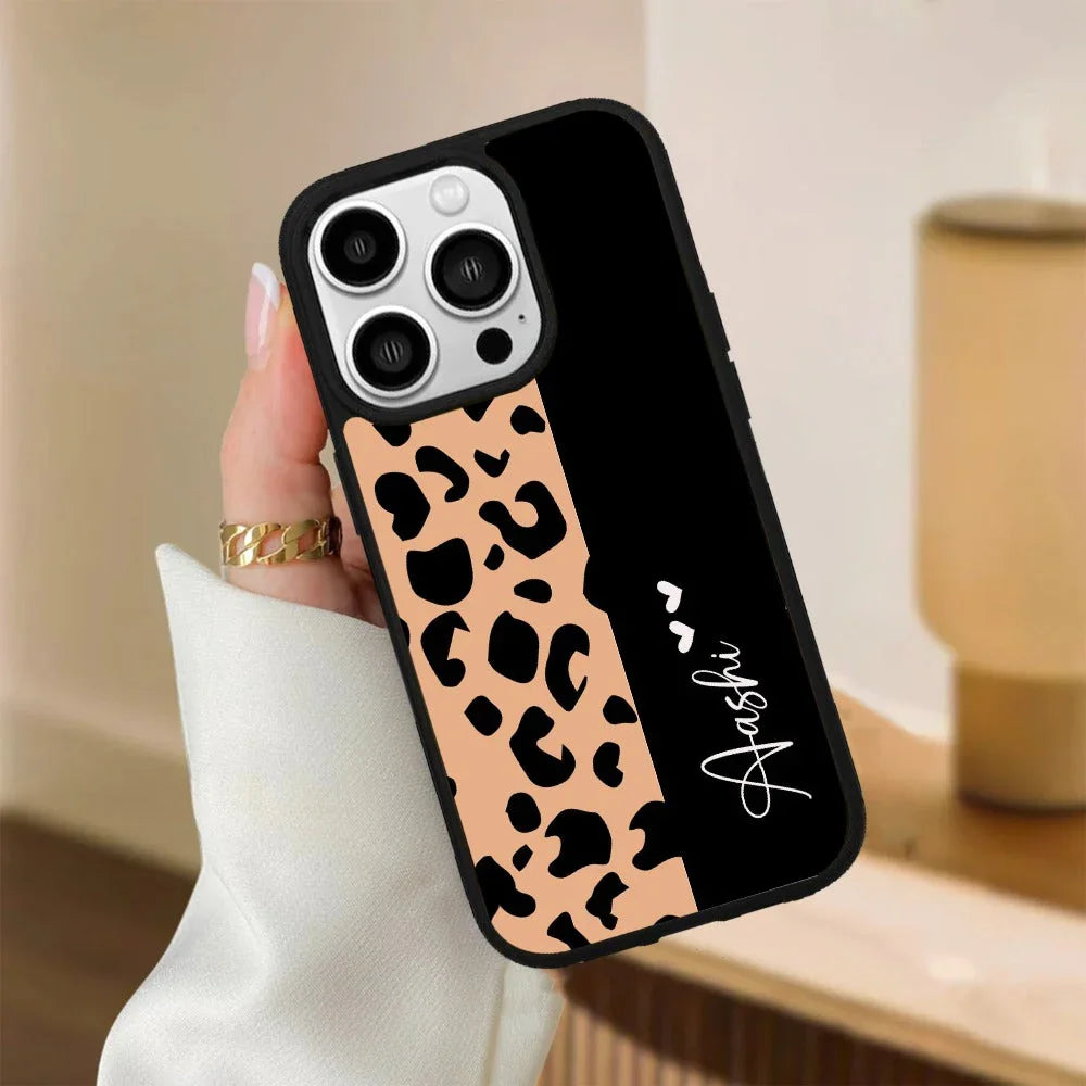 Leopard Glossy Metal Case Cover For iPhone - ShopOnCliQ