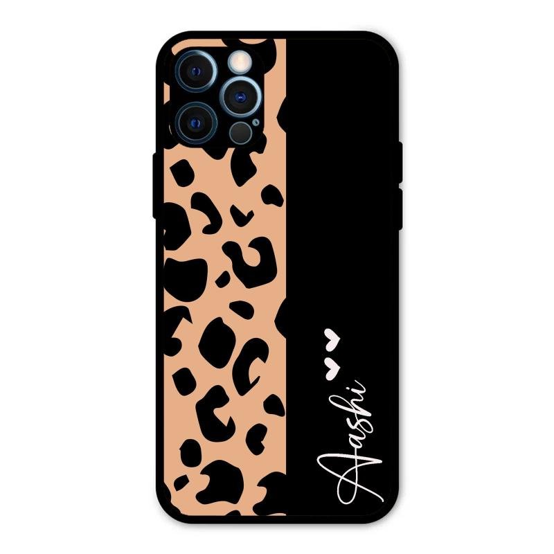 Leopard Glossy Metal Case Cover For iPhone 12 Pro