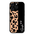Leopard Glossy Metal Case Cover For iPhone 15 Pro