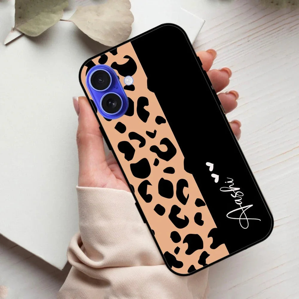Leopard Glossy Metal Case Cover For iPhone - ShopOnCliQ