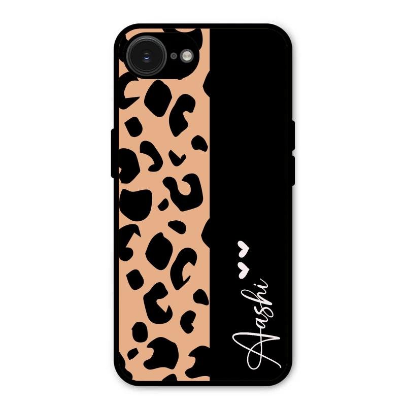 Leopard Glossy Metal Case Cover For iPhone 16e