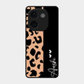 Leopard Glossy Metal Case Cover For Iqoo Z9S Pro 5G