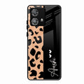 Leopard Glossy Metal Case Cover For Motorola Edge 40 5G