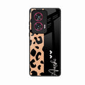 Leopard Glossy Metal Case Cover For Motorola G96 5G