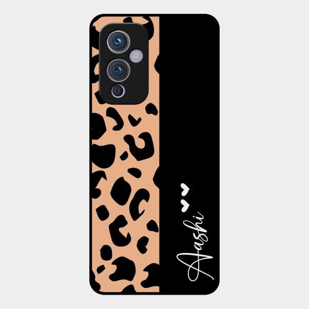 Leopard Glossy Metal Case Cover For Oneplus 9 5G