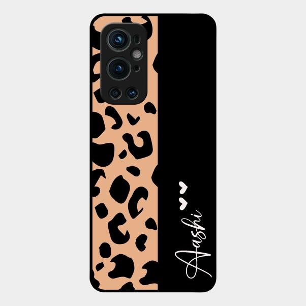 Leopard Glossy Metal Case Cover For Oneplus 9 Pro 5G