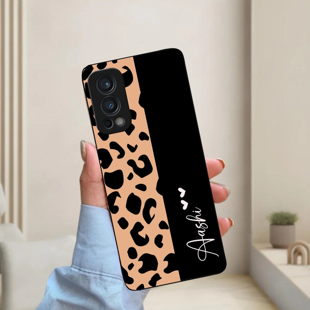 Leopard Glossy Metal Case Cover For OnePlus